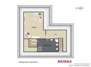 Dachgeschoss, Wohnhaus 1