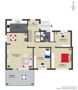 Grundriss Erdgeschoss /Hochparterre