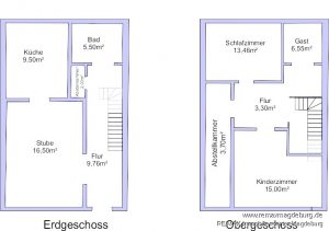 Grundriss Reihenmittelhaus