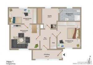 Grundriss Haus 1