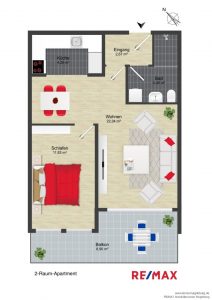 2-Raum-Apartment