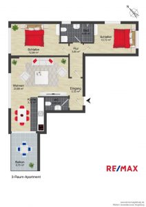 3-Raum-Apartment