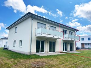 Rückansicht Doppelhaushälfte