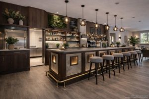 Bar-Tresen KI möbliert