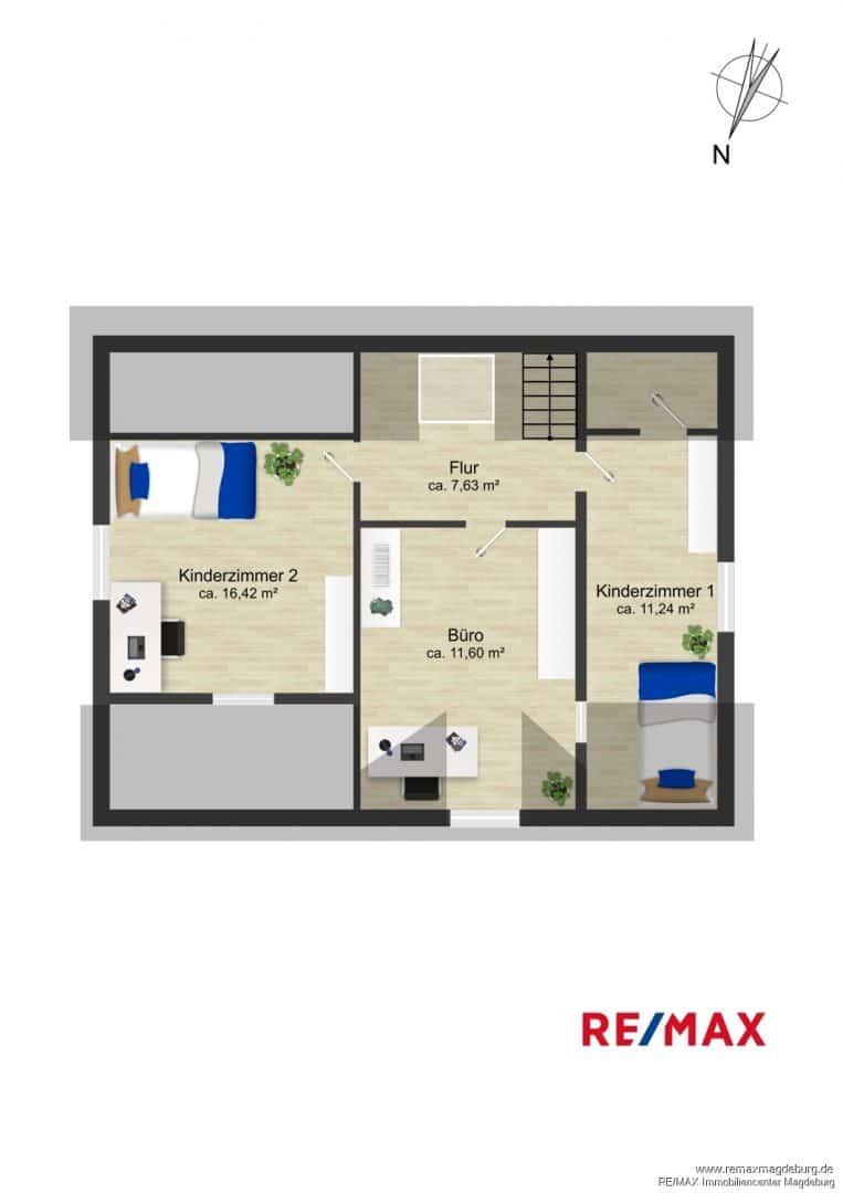 Grundriss Dachgeschoss _ Musterbeispiel nach Sanierung