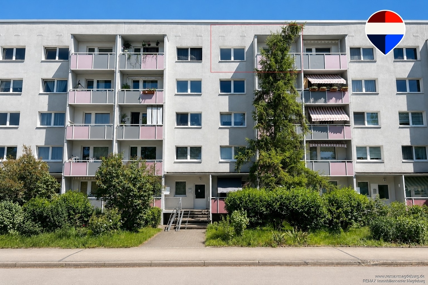 Ansicht Wohnung markiert
