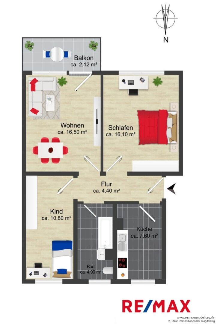 Gemütliche 3-R-Wohnung mit sonnigem Balkon und Tageslichtbad - Photo 4