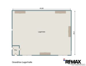Grundriss Lager bemaßt