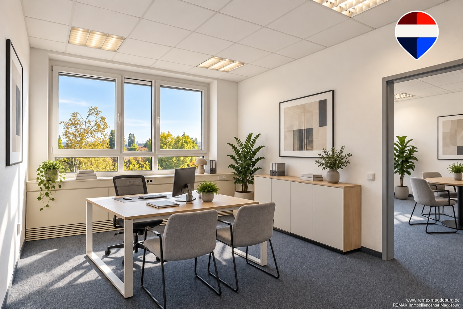 Büro1 - Virtuell möbliertes Beispiel