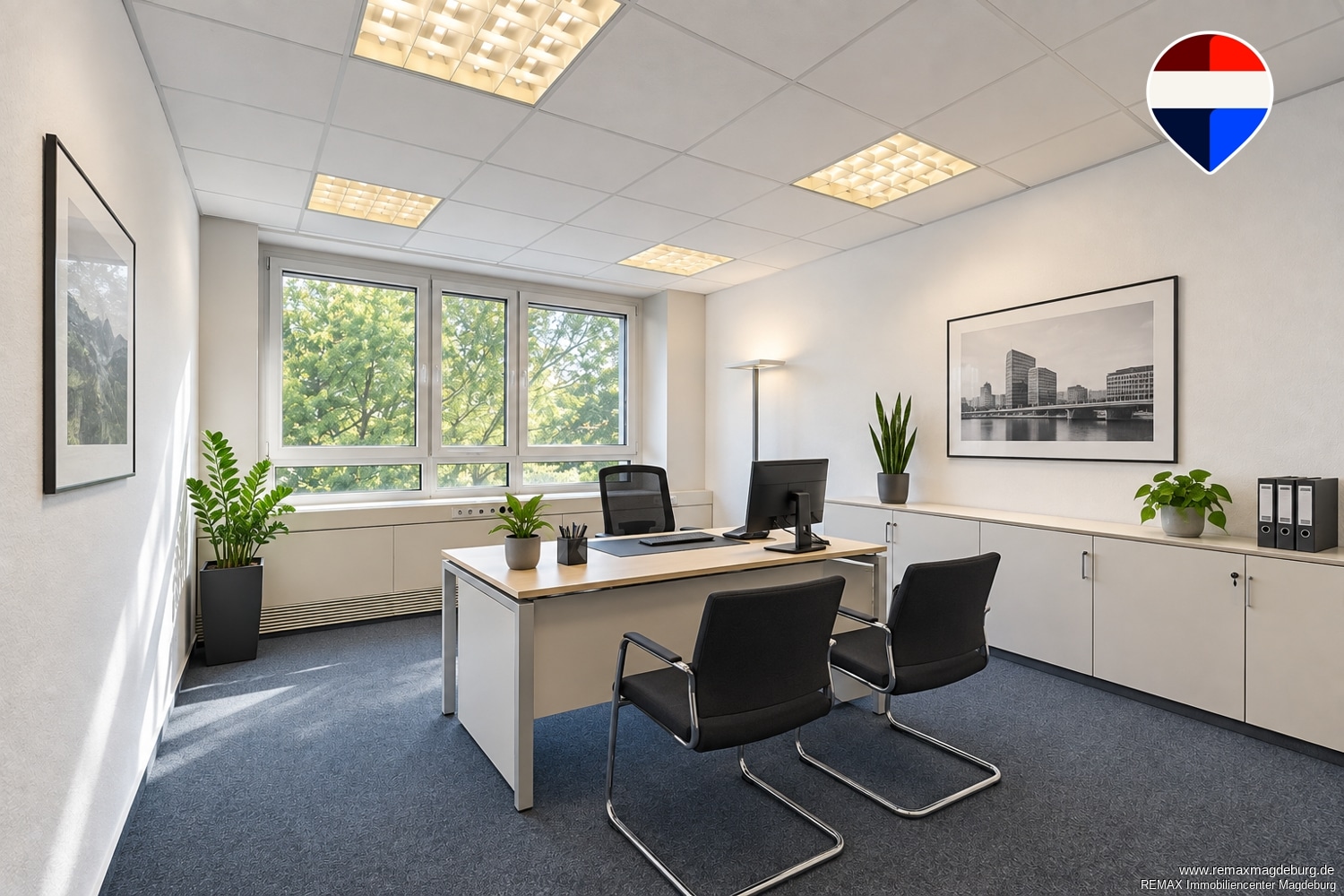 Büro 1 - Virtuell möbliertes Beispiel
