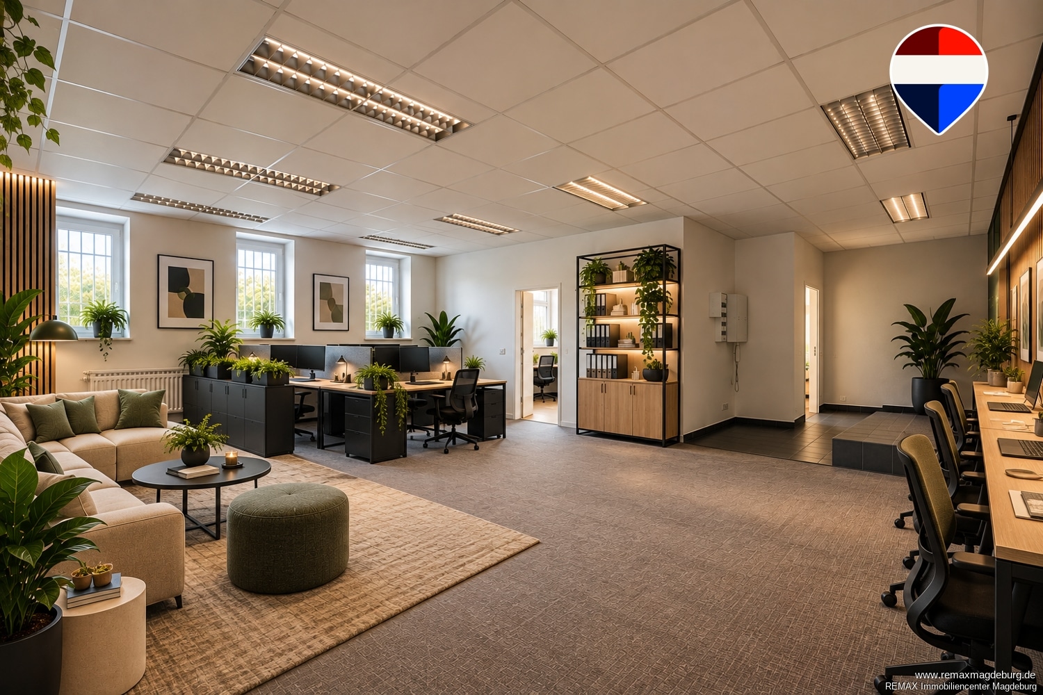 Büro - Virtuell möbliertes Beispiel